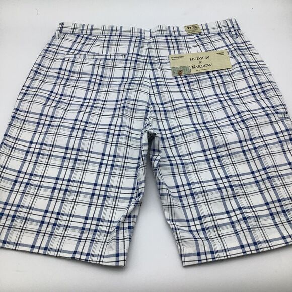Hudson & Barrow Mens Plaid Chino Shorts Size 30 (Actual 32) NWT - Picture 9 of 13